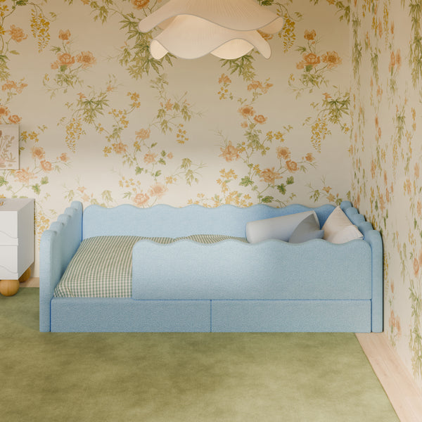 M31376PSB,Babyletto Kids,Rizo Montessori-Inspired Twin Bed in Performance Sky Boucle