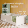 M31376PWB,Babyletto Kids,Rizo Montessori-Inspired Twin Bed in Performance Ivory Boucle