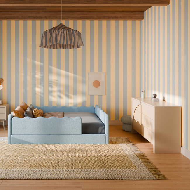 M31389PSB,Babyletto Kids,Rizo Montessori-Inspired Full Bed in Performance Sky Boucle