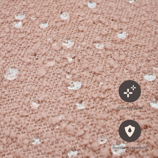 M31396PRSBRY,Babyletto Kids,Rizo Full Bed in Performance Rose Boucle w/Raspberry Piping