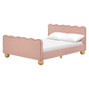 M31396PRSBRY,Babyletto Kids,Rizo Full Bed in Performance Rose Boucle w/Raspberry Piping
