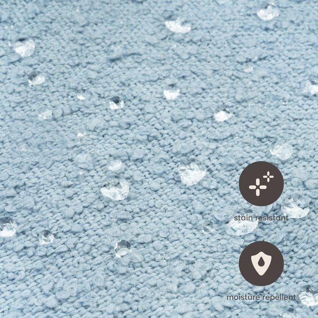 M31396PSBBY,Babyletto Kids,Rizo Full Bed in Performance Sky Boucle w/Blueberry Piping