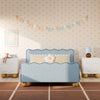 M31396PSBBY,Babyletto Kids,Rizo Full Bed in Performance Sky Boucle w/Blueberry Piping