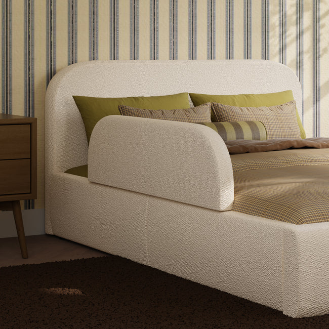M31399PWB,Babyletto Kids,Upholstered Twin/Full Bed Guardrail in Performance Ivory Boucle