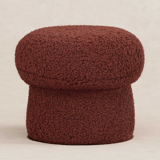 M31585RT,Babyletto Kids,Mini Mushroom Pouf in Rouge Teddy Loop