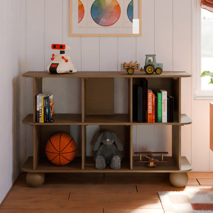M31811NL,Babyletto Kids,Crosby Open Bookcase in Natural Walnut