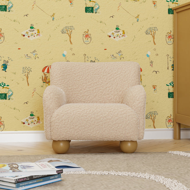 M31903CSG,Babyletto Kids,Swoops Kids Chair in Chai Shearling