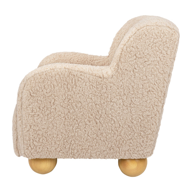M31903CSG,Babyletto Kids,Swoops Kids Chair in Chai Shearling