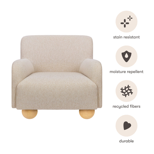 M31903PBEW,Babyletto Kids,Swoops Kids Chair in Performance Beach Eco-Weave