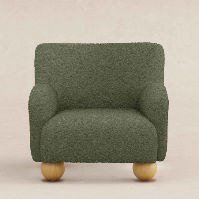 M31903POB,Babyletto Kids,Swoops Kids Chair in Performance Olive Boucle