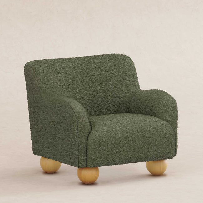 M31903POB,Babyletto Kids,Swoops Kids Chair in Performance Olive Boucle