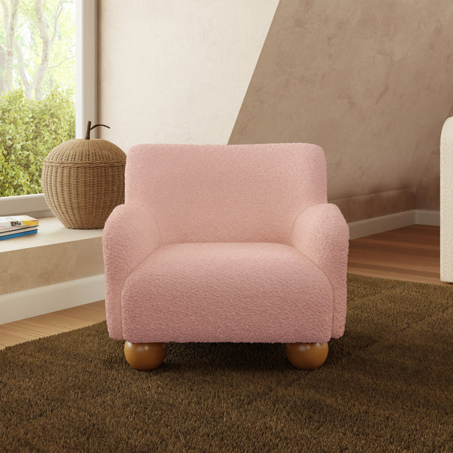 M31903PRSB,Babyletto Kids,Swoops Kids Chair in Performance Rose Boucle