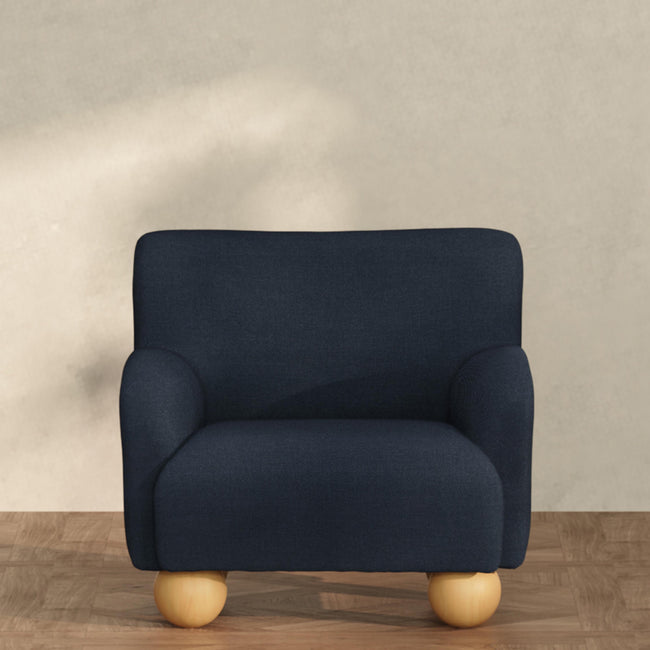 M31903PVET,Babyletto Kids,Swoops Kids Chair in Performance Navy Eco-Twill