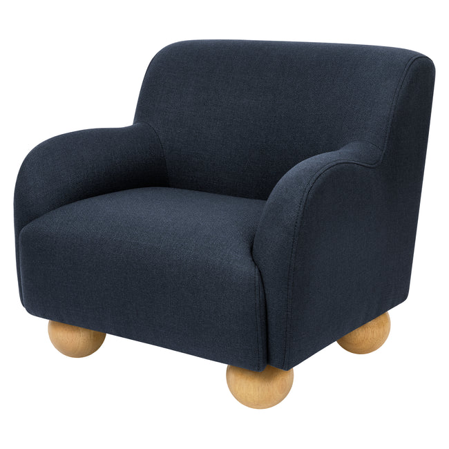 M31903PVET,Babyletto Kids,Swoops Kids Chair in Performance Navy Eco-Twill