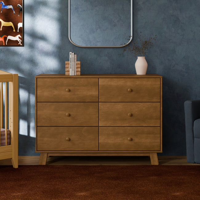 M32526NL,Babyletto,Hudson Modern 6-Drawer Assembled Double Dresser in Natural Walnut
