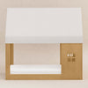 M32859FCS,Babyletto Kids,Uchi Montessori-Inspired House Full Bed Canopy in Fog Chatham Stripe Eco-Weave