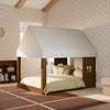 M32859FCS,Babyletto Kids,Uchi Montessori-Inspired House Full Bed Canopy in Fog Chatham Stripe Eco-Weave