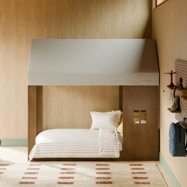 M32876NL,Babyletto Kids,Uchi Montessori-Inspired House Twin Bed in Natural Walnut