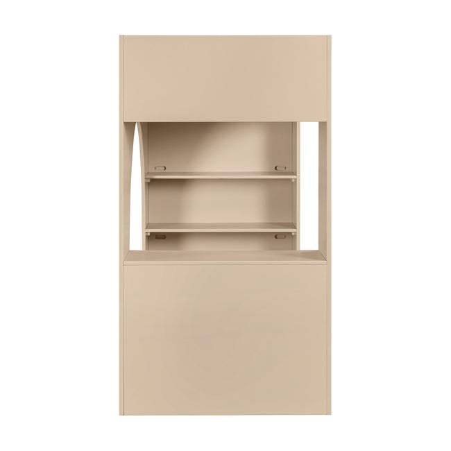 M32971TPESH,Babyletto Kids,Moab Stair Loft Bed in Taupe/Ash