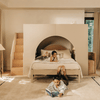 M32971TPESH,Babyletto Kids,Moab Stair Loft Bed in Taupe/Ash