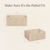 M333100BSC,Babyletto,Nate Berkus x Babyletto Fabric Accessory Bin in Perf Bronze Stripe Eco-Crossweave