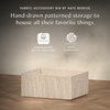 M333100BSC,Babyletto,Nate Berkus x Babyletto Fabric Accessory Bin in Perf Bronze Stripe Eco-Crossweave
