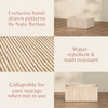 M333100BSC,Babyletto,Nate Berkus x Babyletto Fabric Accessory Bin in Perf Bronze Stripe Eco-Crossweave