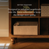 M333100BSC,Babyletto,Nate Berkus x Babyletto Fabric Accessory Bin in Perf Bronze Stripe Eco-Crossweave