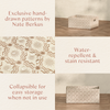 M333100BSRC,Babyletto,Nate Berkus x Babyletto Fabric Accessory Bin in Perf Bronze Star Eco-Crossweave