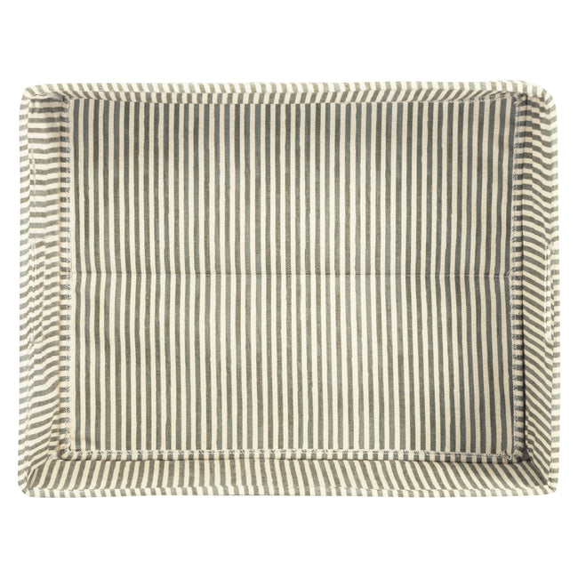 M333100OSC,Babyletto,Nate Berkus x Babyletto Fabric Accessory Bin in Perf Olive Stripe Eco-Crossweave