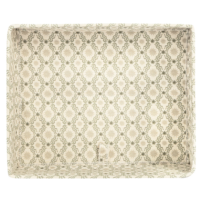 M333100OSRC,Babyletto,Nate Berkus x Babyletto Fabric Accessory Bin in Perf Olive Star Eco-Crossweave