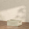 M333100OSRC,Babyletto,Nate Berkus x Babyletto Fabric Accessory Bin in Perf Olive Star Eco-Crossweave