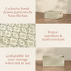 M333100OSRC,Babyletto,Nate Berkus x Babyletto Fabric Accessory Bin in Perf Olive Star Eco-Crossweave