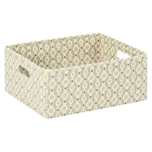 M333100OSRC,Babyletto,Nate Berkus x Babyletto Fabric Accessory Bin in Perf Olive Star Eco-Crossweave