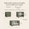 M33380AE,Babyletto,Nate Berkus x Babyletto Astre All-Stages® Crib w/Bassinet & Toddler Bed Kits in Archival Elm