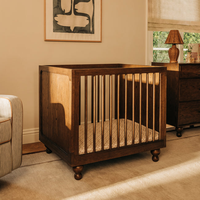 M33380TE,Babyletto,Nate Berkus x Babyletto Astre All-Stages® Crib w/Bassinet & Toddler Bed Kits in Toffee
