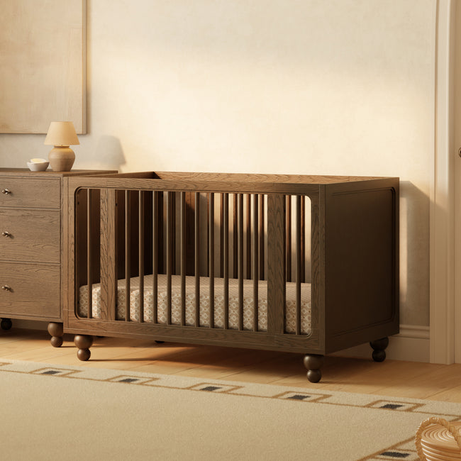 M33380TE,Babyletto,Nate Berkus x Babyletto Astre All-Stages® Crib w/Bassinet & Toddler Bed Kits in Toffee