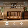 M33380TE,Babyletto,Nate Berkus x Babyletto Astre All-Stages® Crib w/Bassinet & Toddler Bed Kits in Toffee