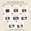 M33380TE,Babyletto,Nate Berkus x Babyletto Astre All-Stages® Crib w/Bassinet & Toddler Bed Kits in Toffee