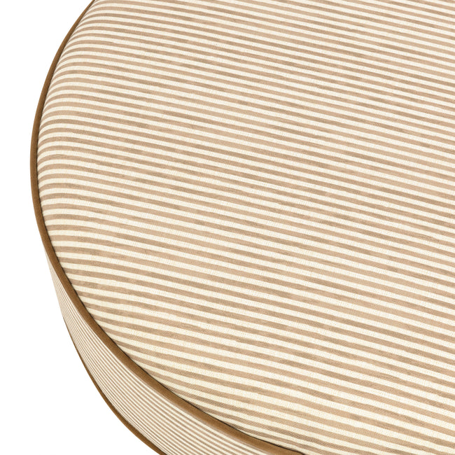 M33385BSCTF,Babyletto,Nate Berkus x Babyletto Astre Ottoman in Perf Bronze Stripe Eco-Crossweave w/Toffee feet