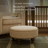 M33385BSCTF,Babyletto,Nate Berkus x Babyletto Astre Ottoman in Perf Bronze Stripe Eco-Crossweave w/Toffee feet