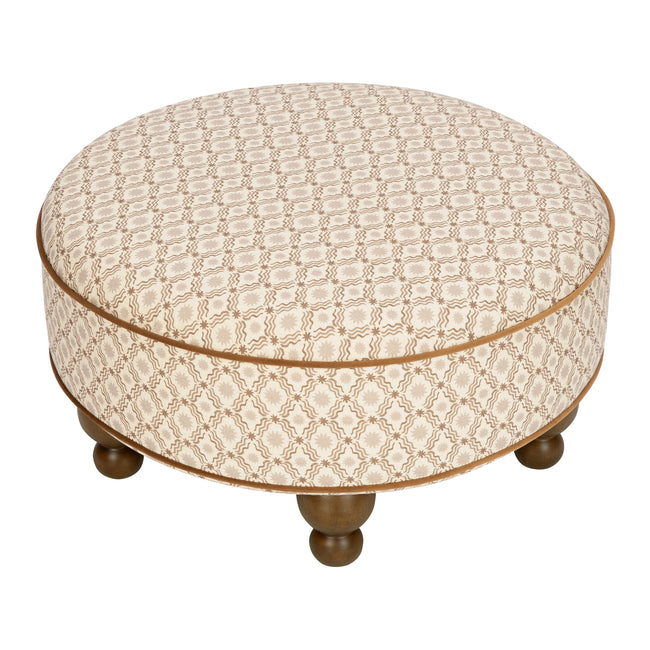 M33385BSRCTF,Babyletto,Nate Berkus x Babyletto Astre Ottoman in Perf Bronze Star Eco-Crossweave w/Toffee feet
