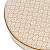 M33385BSRCTF,Babyletto,Nate Berkus x Babyletto Astre Ottoman in Perf Bronze Star Eco-Crossweave w/Toffee feet