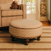 M33385BSRCTF,Babyletto,Nate Berkus x Babyletto Astre Ottoman in Perf Bronze Star Eco-Crossweave w/Toffee feet