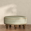 M33385OSCTF,Babyletto,Nate Berkus x Babyletto Astre Ottoman in Perf Olive Stripe Eco-Crossweave w/Toffee feet