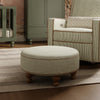 M33385OSCTF,Babyletto,Nate Berkus x Babyletto Astre Ottoman in Perf Olive Stripe Eco-Crossweave w/Toffee feet