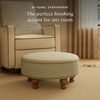 M33385OSCTF,Babyletto,Nate Berkus x Babyletto Astre Ottoman in Perf Olive Stripe Eco-Crossweave w/Toffee feet