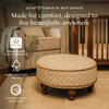 M33385OSRCTF,Babyletto,Nate Berkus x Babyletto Astre Ottoman in Perf Olive Star Eco-Crossweave w/Toffee feet
