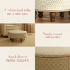 M33385OSRCTF,Babyletto,Nate Berkus x Babyletto Astre Ottoman in Perf Olive Star Eco-Crossweave w/Toffee feet
