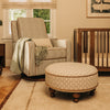 M33385OSRCTF,Babyletto,Nate Berkus x Babyletto Astre Ottoman in Perf Olive Star Eco-Crossweave w/Toffee feet